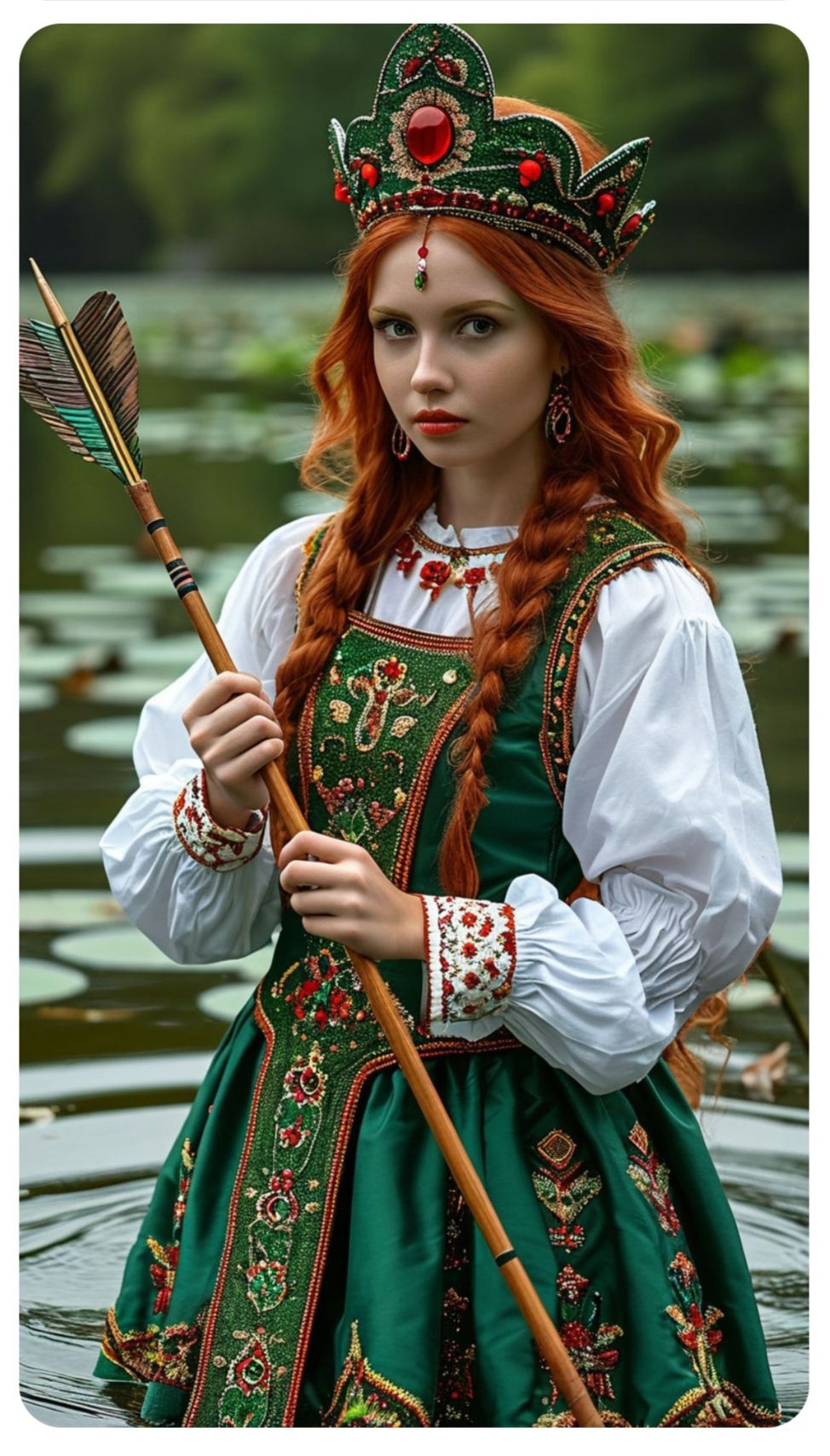 Nude girl Girls in Slavic costumes in Kito
